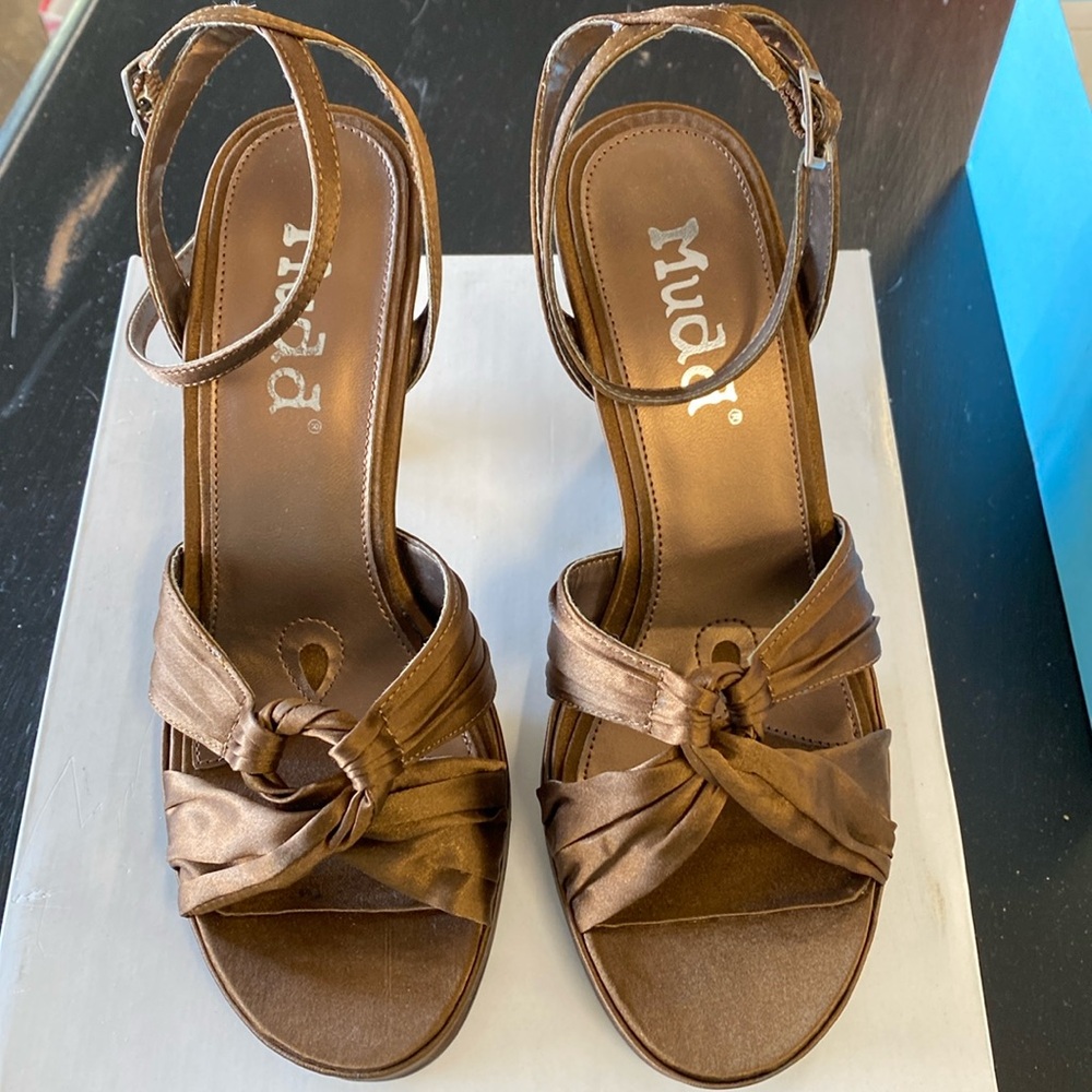Mudd Strappy Satin Platforms